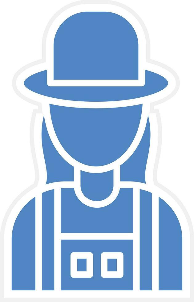 Female Farmer Vector Icon