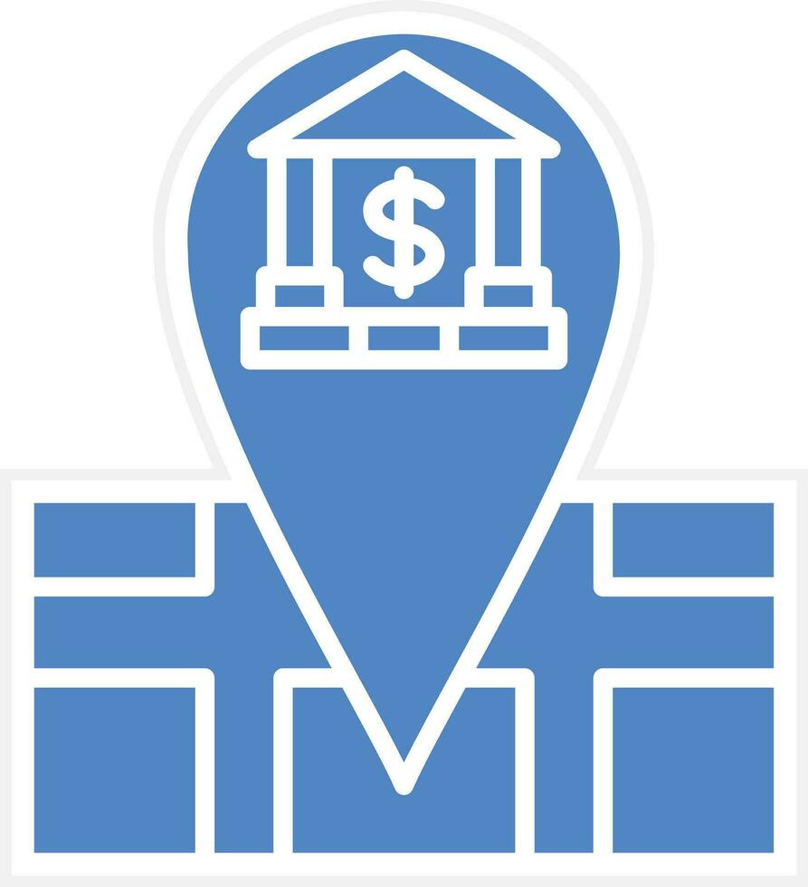 Bank Location Vector Icon
