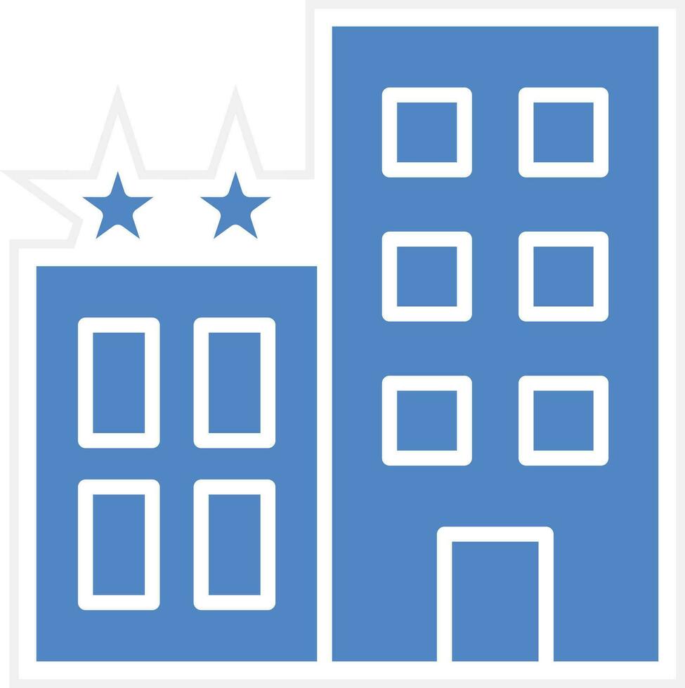 2 Star Hotel Vector Icon