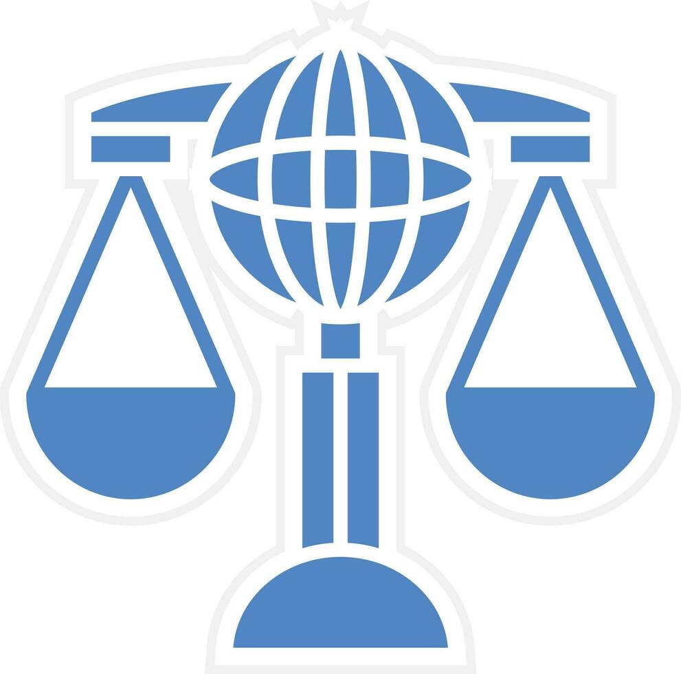 icono de vector de derecho internacional