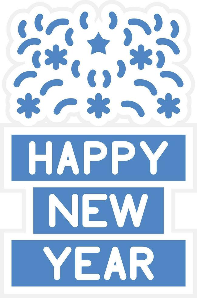 Happy New Year Vector Icon