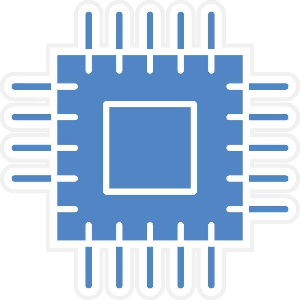 Microprocessor Vector Icon