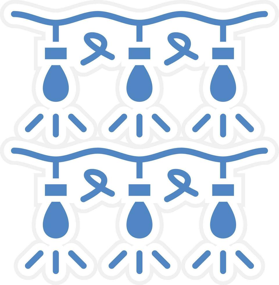 New Year Lights Vector Icon