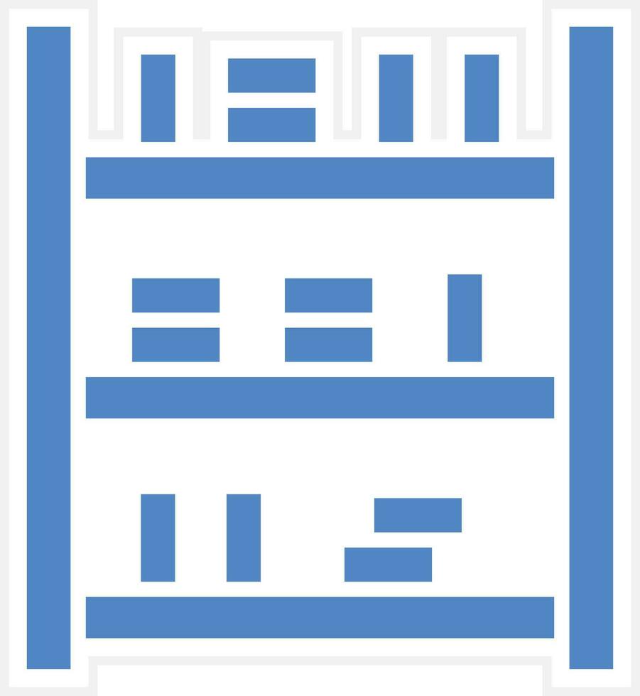 Library Shelves Vector Icon