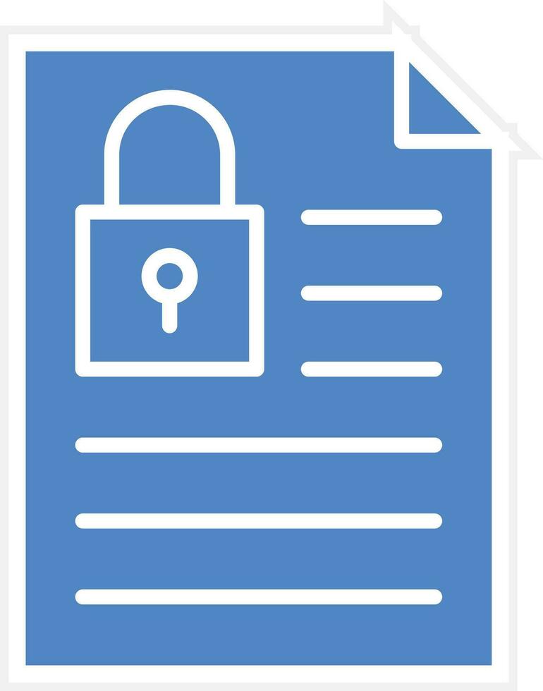 Document Locked Vector Icon