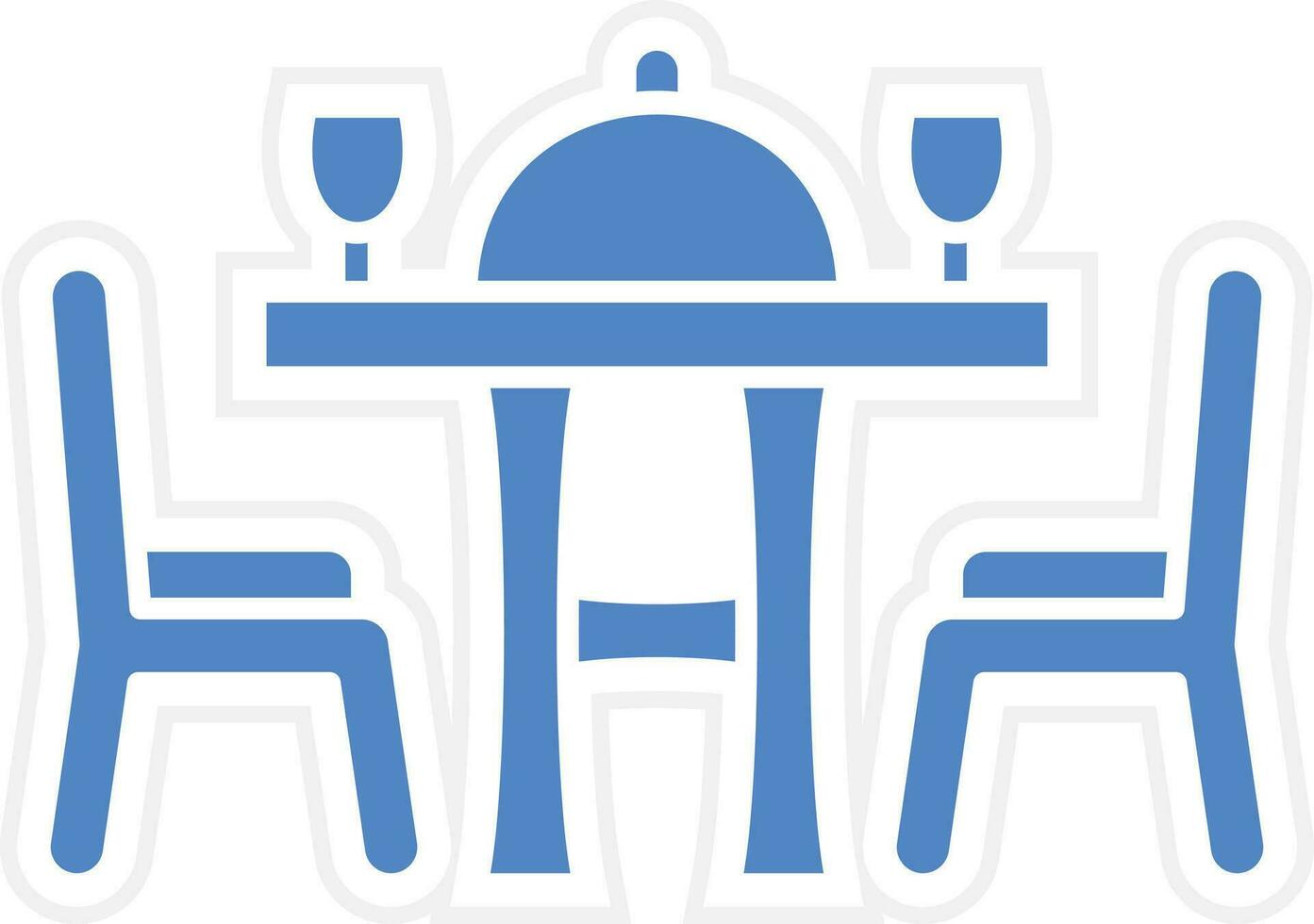 icono de vector de mesa de comedor