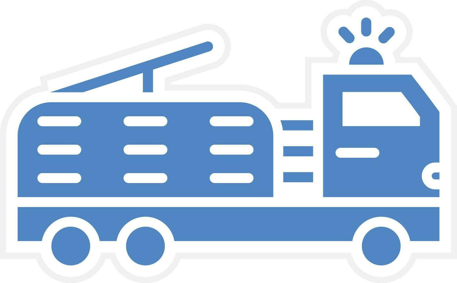 Ladder Truck Vector Icon