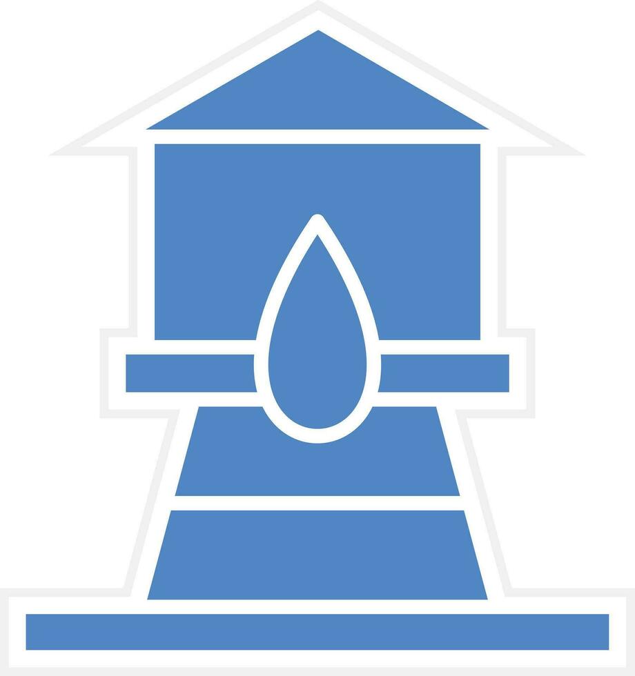 icono de vector de torre de agua