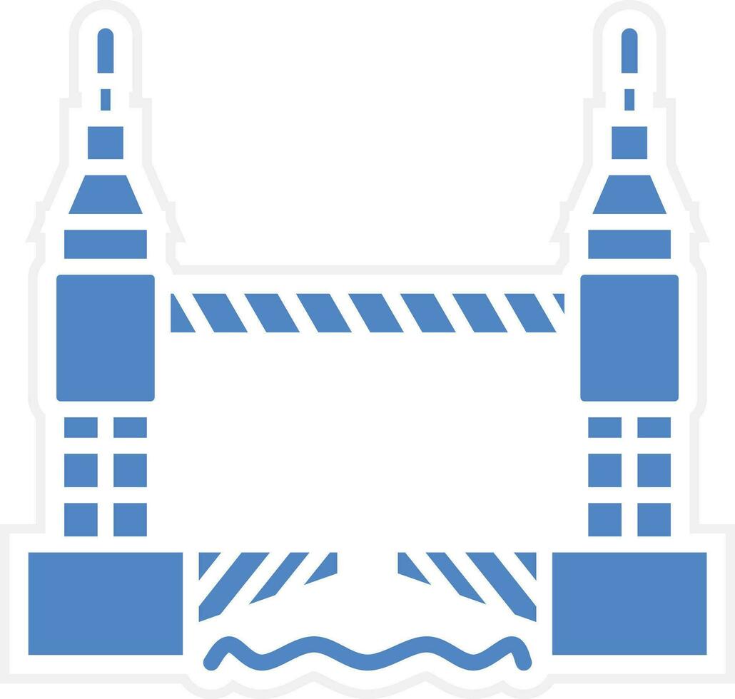 torre puente vector icono