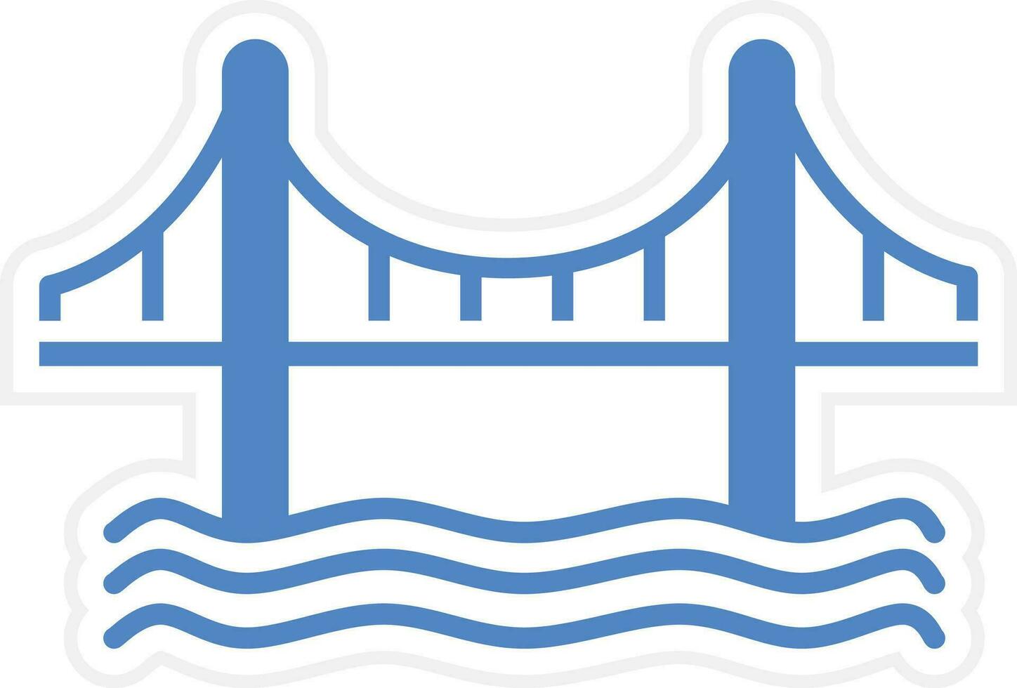 dorado portón puente vector icono