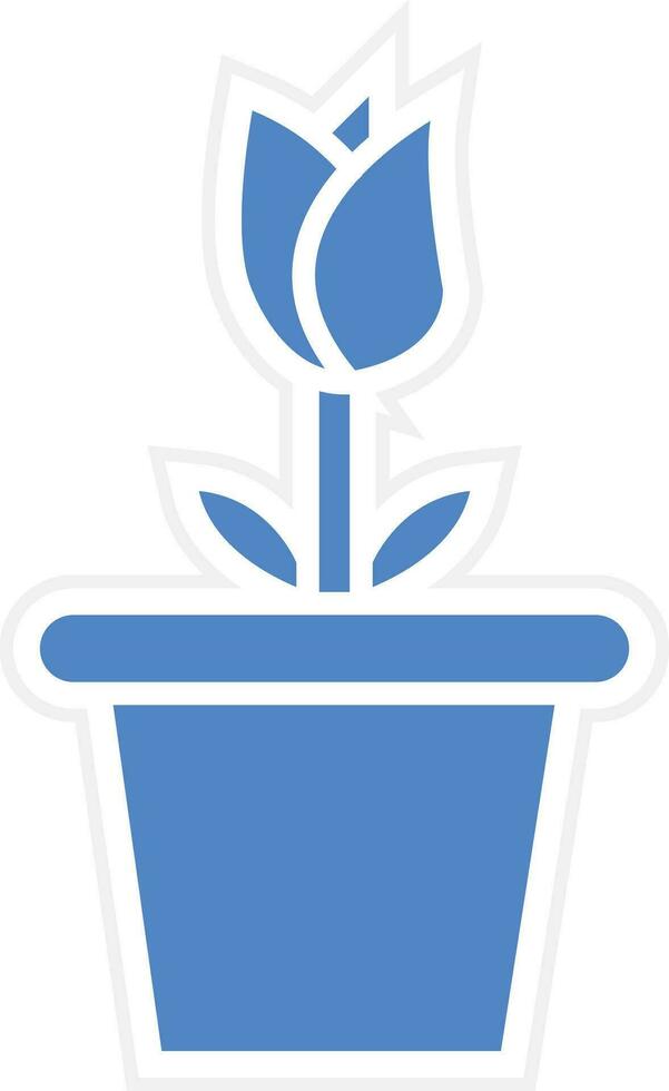 Large Flower Pot Vector Icon