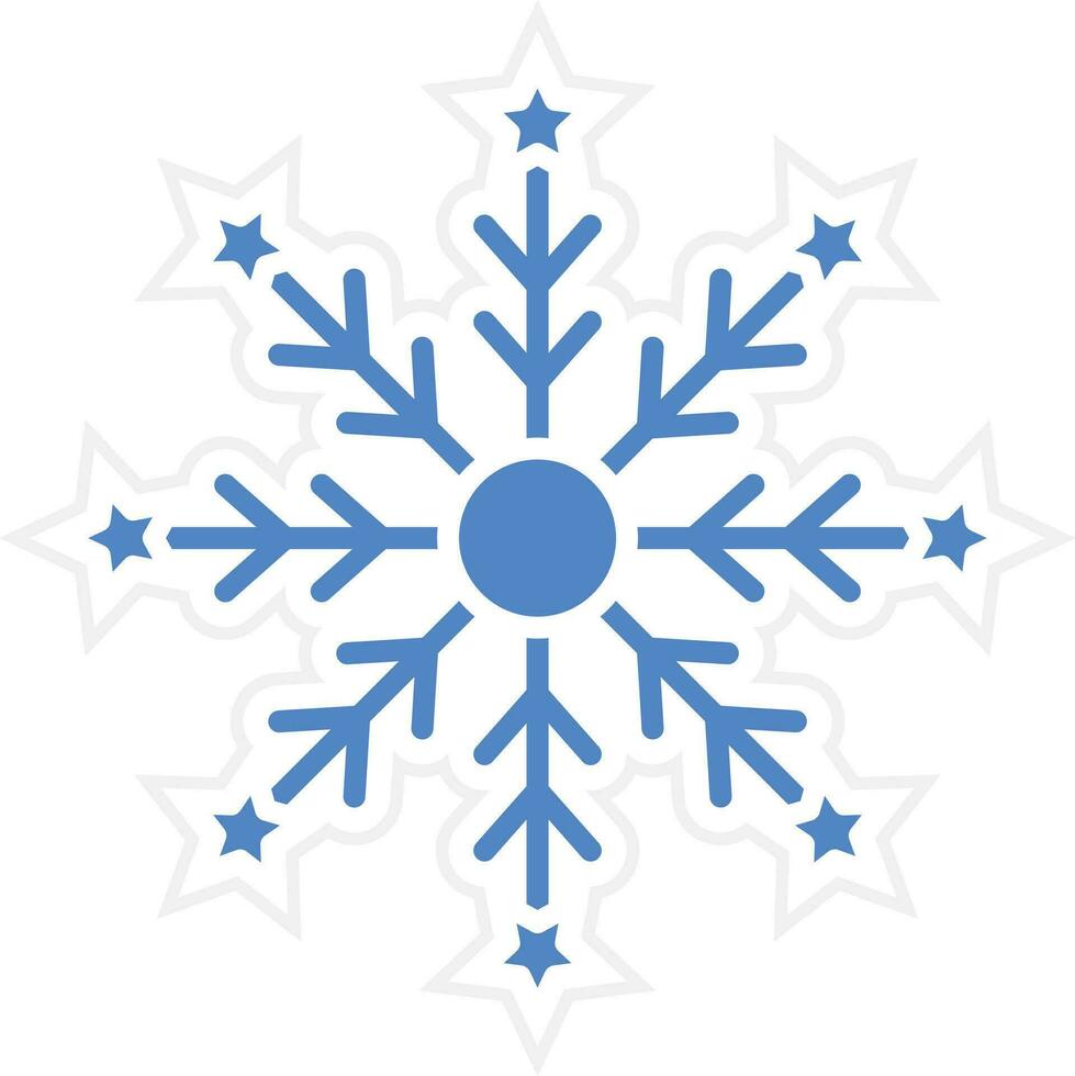 icono de vector de copo de nieve