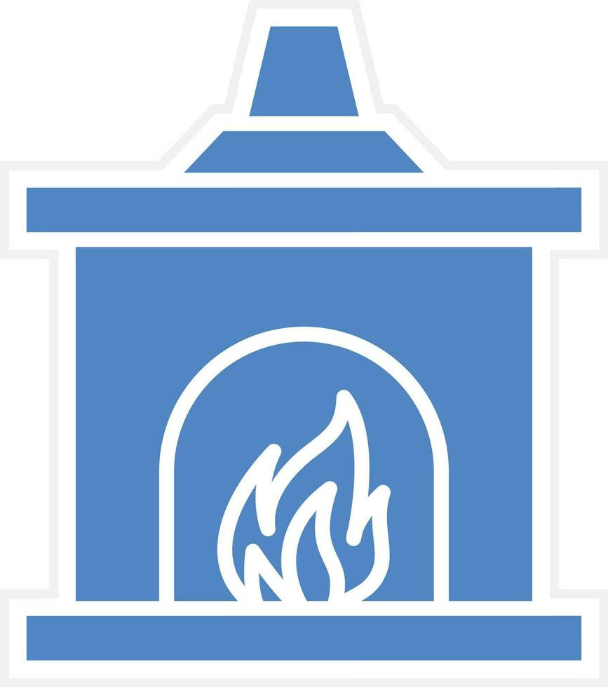 icono de vector de chimenea