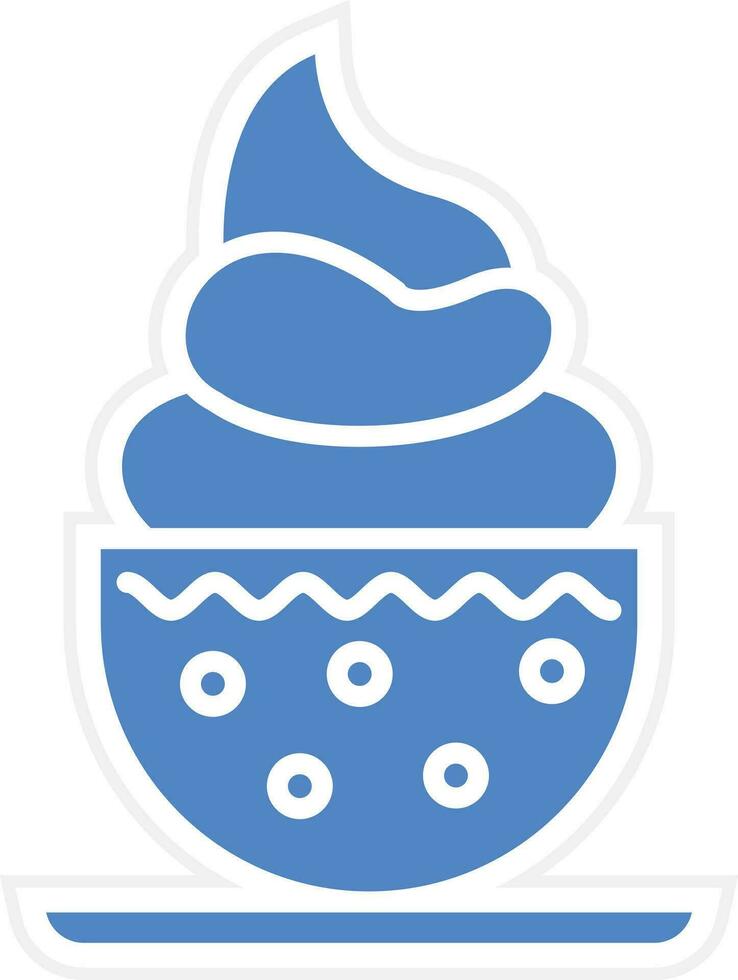 Ice Cream Cup Vector Icon