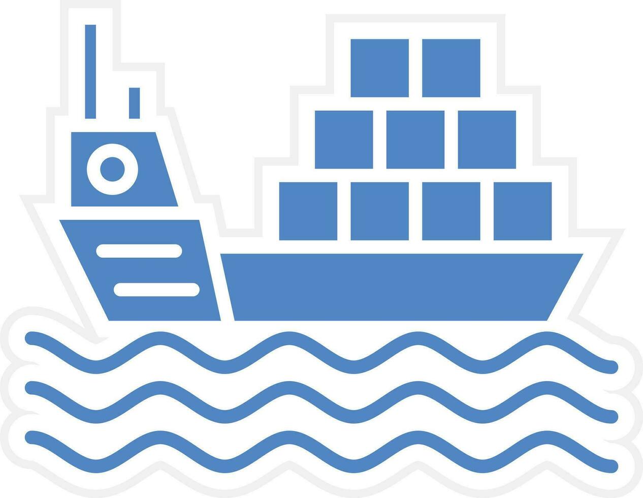 Cargo Ship Vector Icon
