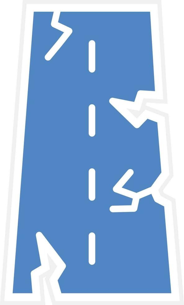 Road Crack Vector Icon