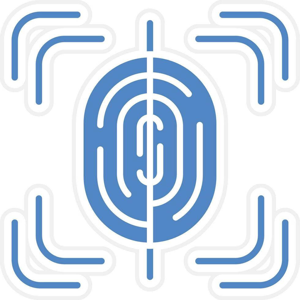 Fingerprint Scan Vector Icon