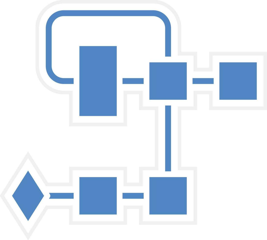 icono de vector de diagrama de flujo