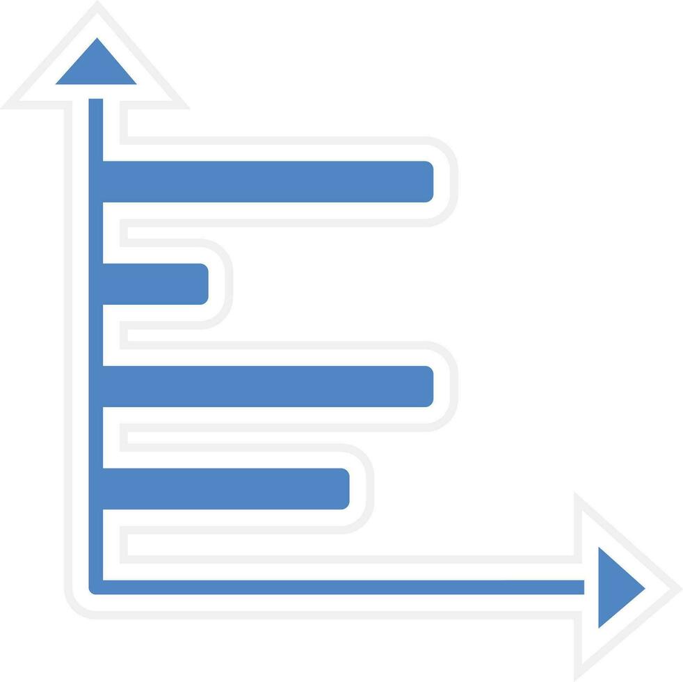 Horizontal Bar Chart Vector Icon