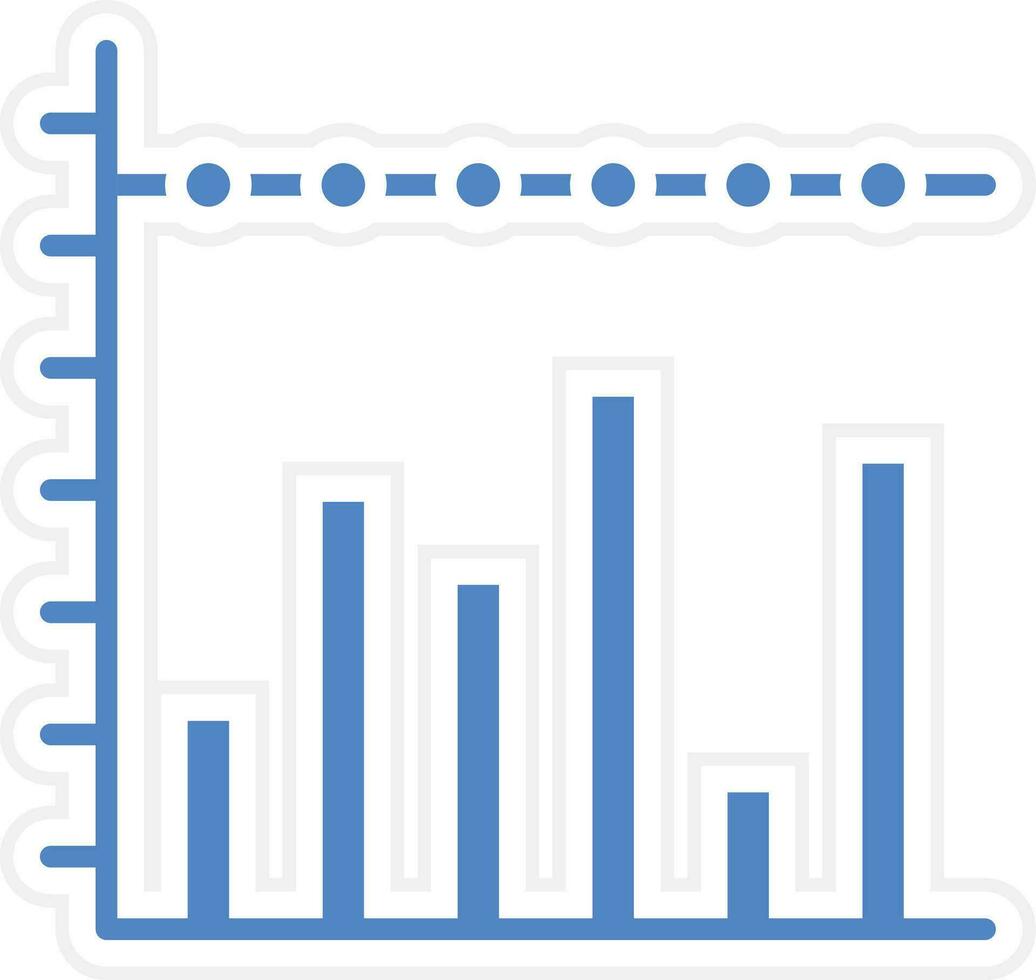 Stacked Bar Chart Vector Icon