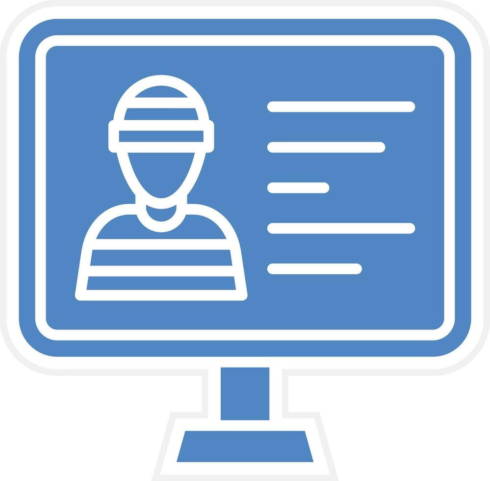 Criminal Database Vector Icon