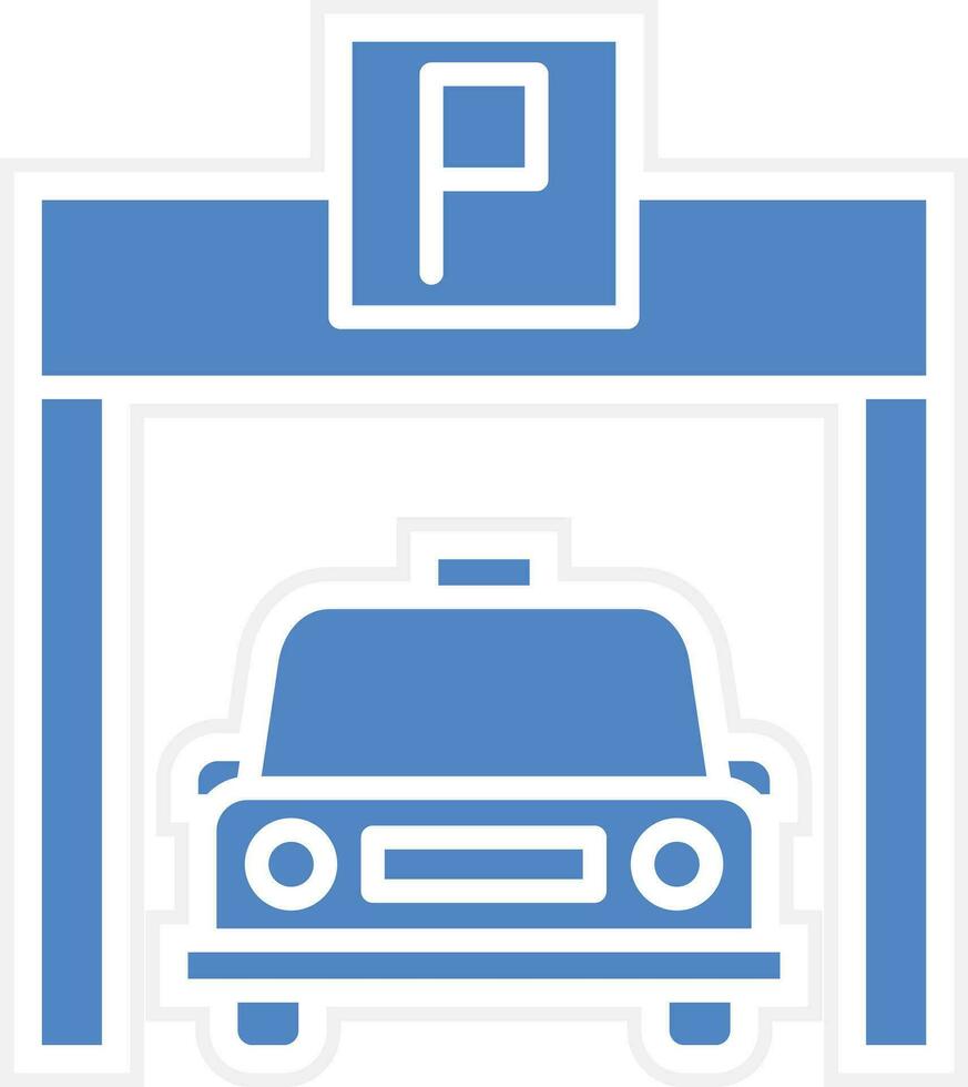 coche parque vector icono