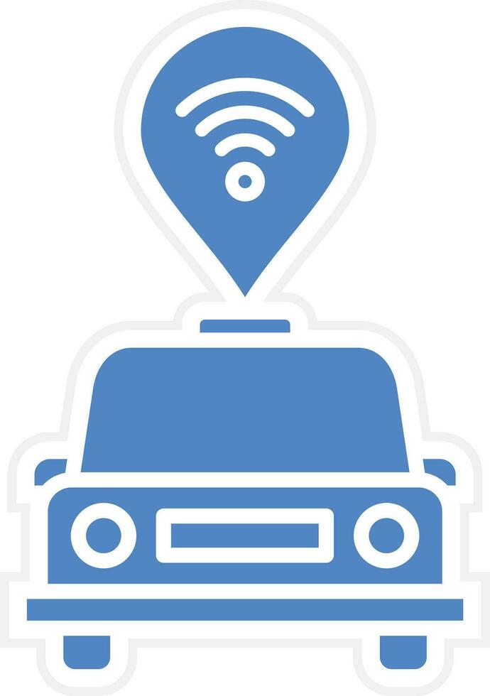Connected Vehicle Vector Icon