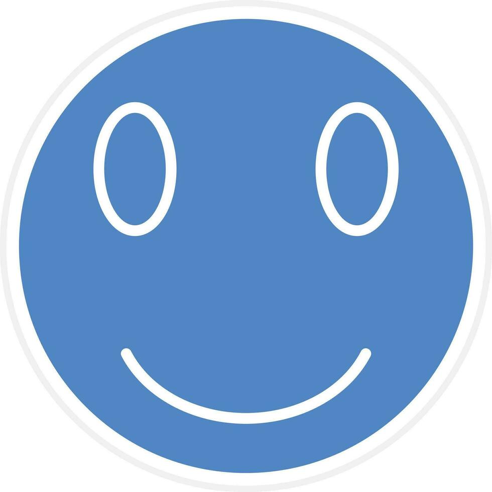 sonriendo cara con sonriente ojos vector icono