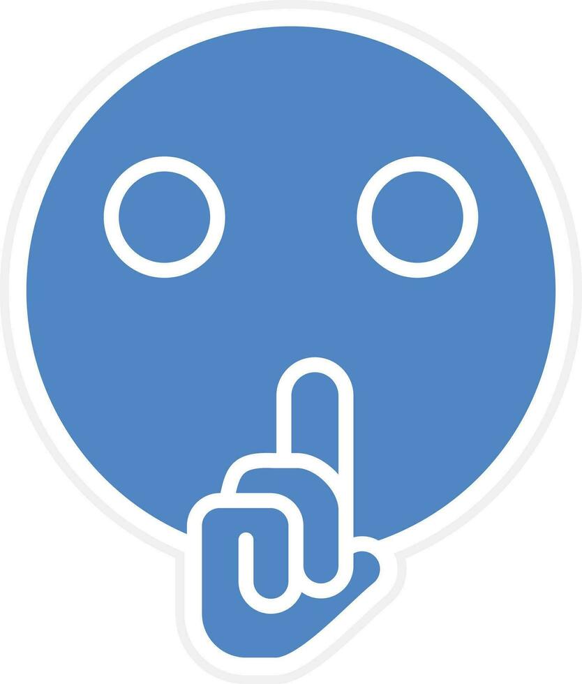 Shushing Face Vector Icon