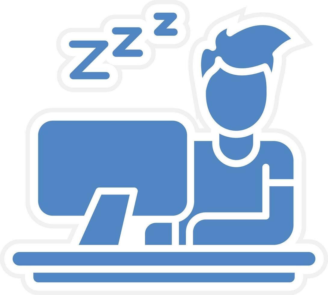 Lazy Work Vector Icon