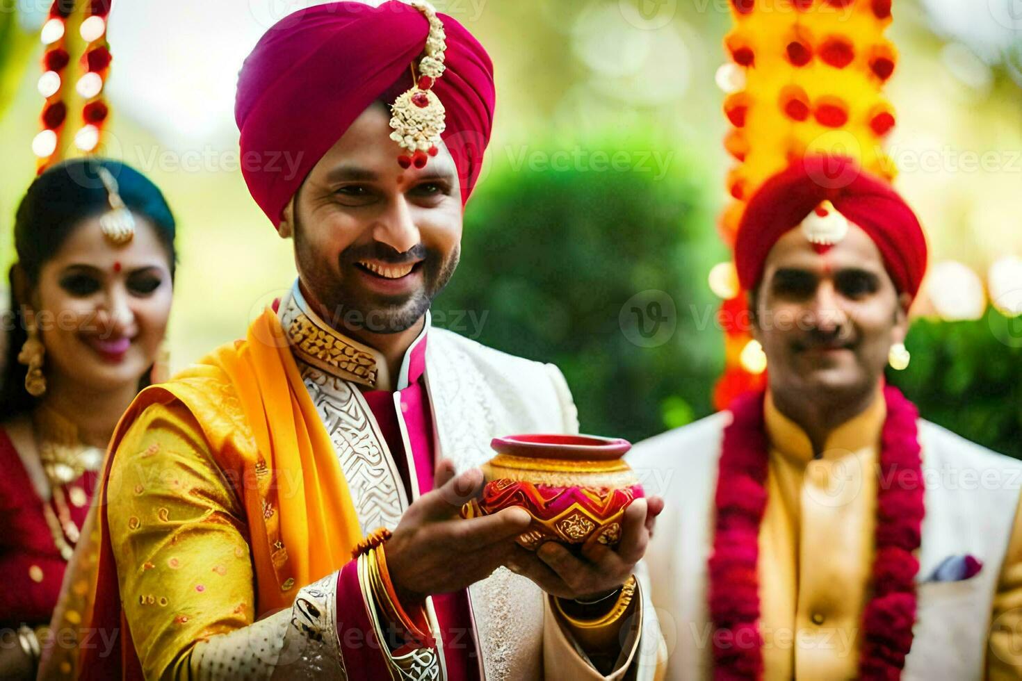 indian wedding in delhi. AI-Generated photo