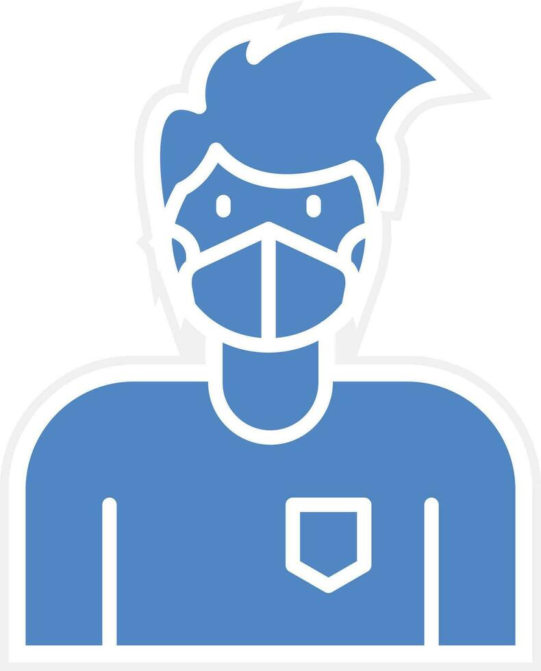 Man Wearing Mask Vector Icon