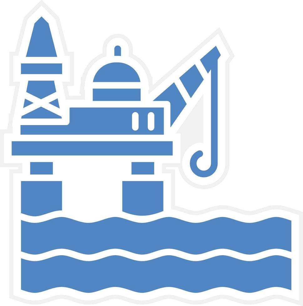 Oil Platform Vector Icon