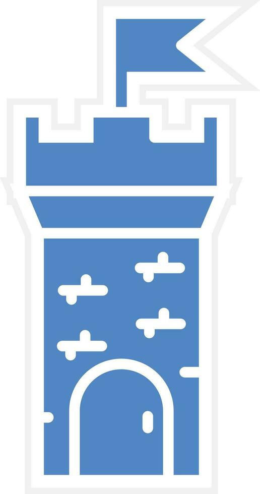 Castle Flag Vector Icon