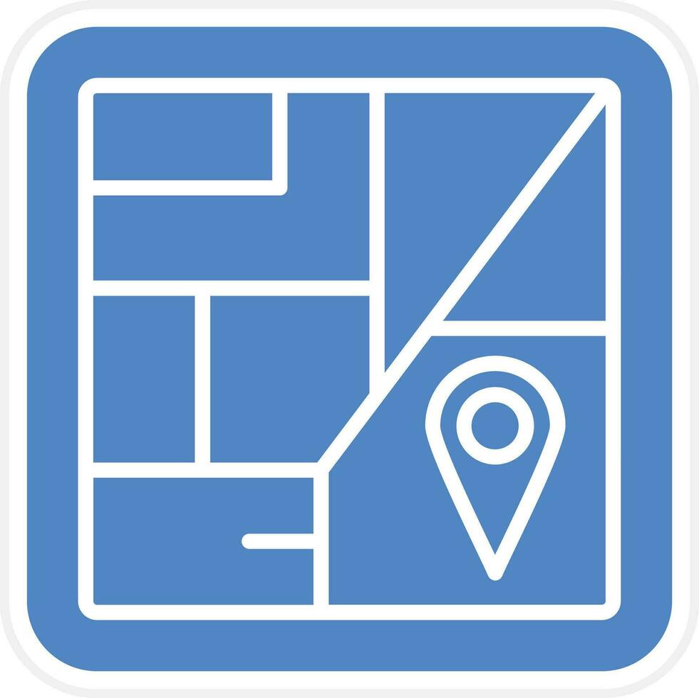 Route Map Vector Icon