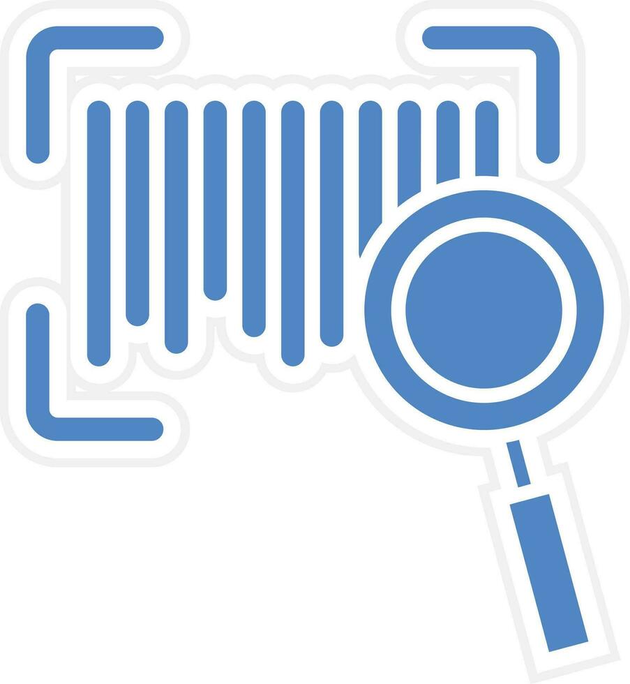 Barcode Search Vector Icon