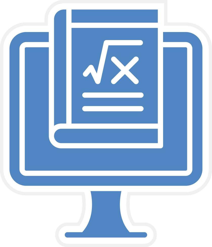 Online Maths Vector Icon