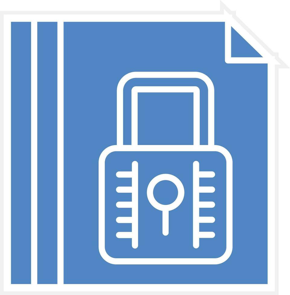 Document Locked Vector Icon