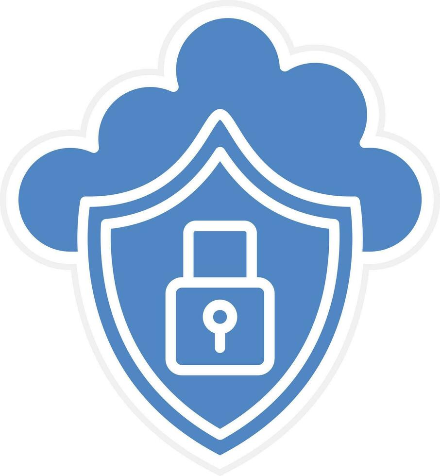 Cloud Security Vector Icon