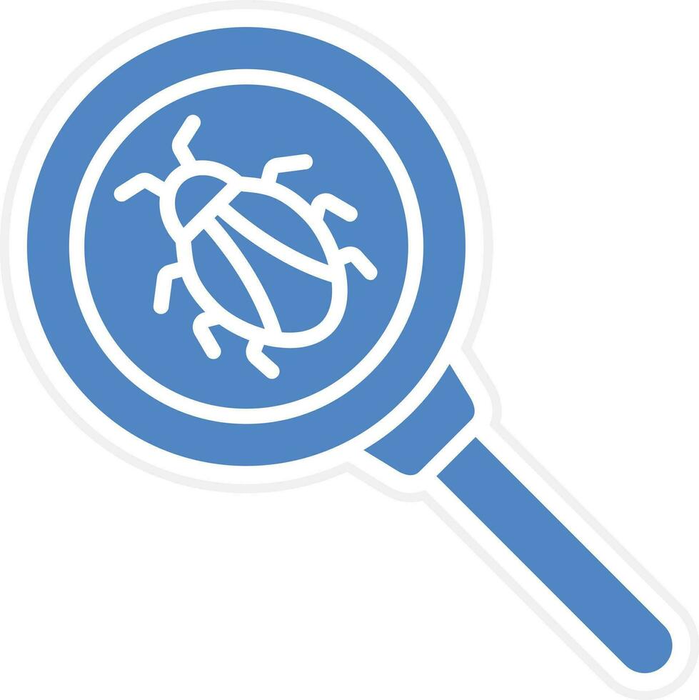 Bug Search Vector Icon