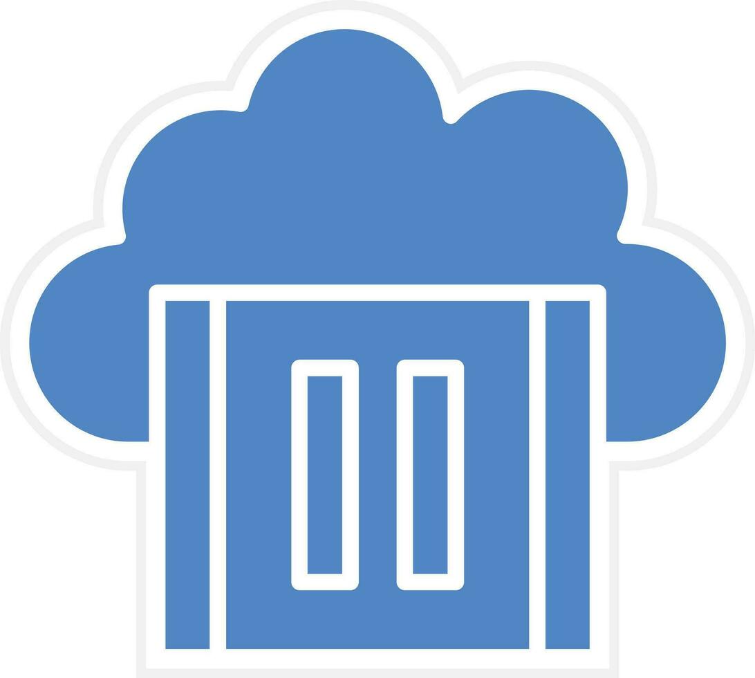 Cloud Video Pause Vector Icon