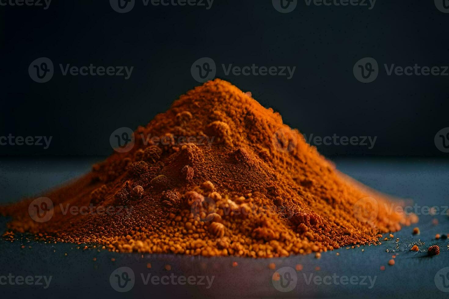 a pile of red powder on a dark background. AI-Generated photo