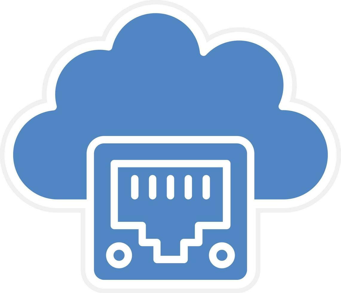 Cloud Ethernet Vector Icon