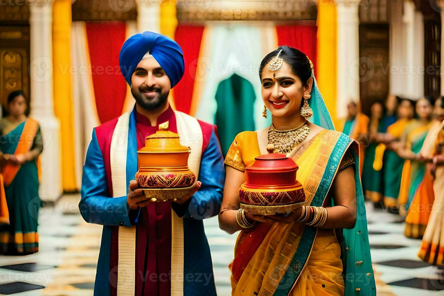 indian wedding in mumbai. AI-Generated photo