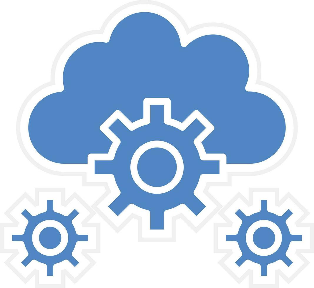 Cloud Setting Vector Icon