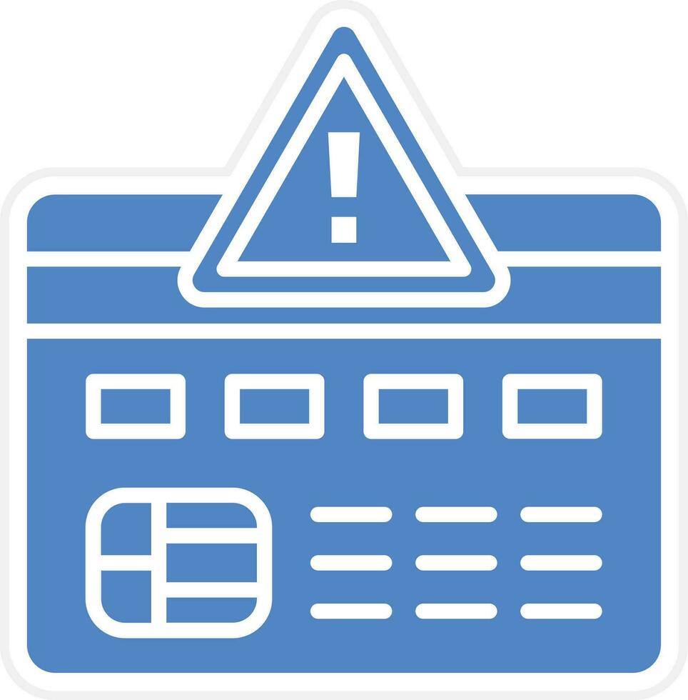 Credit Card Alert Vector Icon