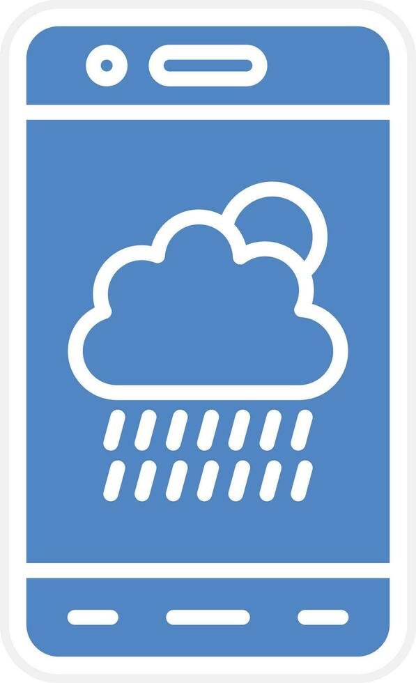 Mobile Weather Vector Icon