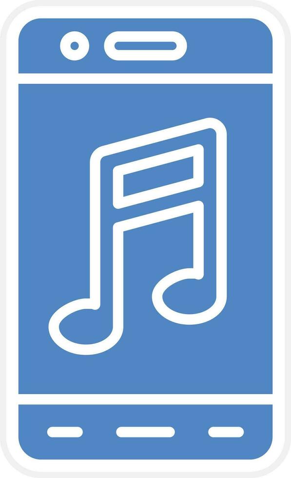 Mobile Music App Vector Icon