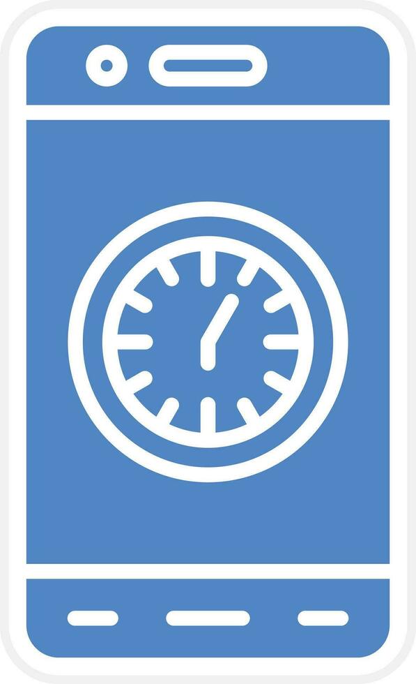 Mobile Clock Vector Icon