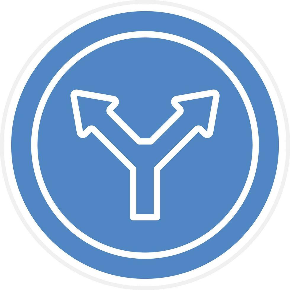 Y Intersection Vector Icon